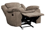 Bastrop Brown Fabric Glider Manual Recliner