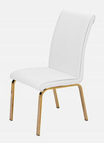 Beverley 2 White Faux Leather Side Chairs