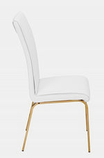 Beverley 2 White Faux Leather Side Chairs