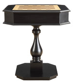 Bishop Black Wood Game Table with 2 Drawers