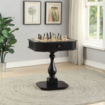 Bishop Black Wood Game Table with 2 Drawers