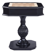 Bishop II Black Wood Game Table with 2 Drawers