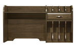 Blanche Brown Gray Wood 4-Drawer Credenza with Hutch