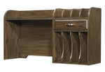 Blanche Brown Gray Wood 4-Drawer Credenza with Hutch