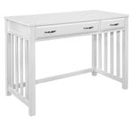 Blanche White Wood 2-Drawer Desk