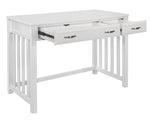 Blanche White Wood 2-Drawer Desk