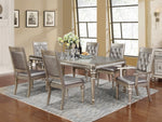 Bling Game 2 Metallic Platinum Wood/Leatherette Side Chairs