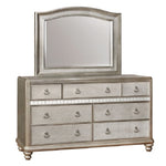 Bling Game 5-Pc Metallic Platinum Queen Storage Bedroom Set