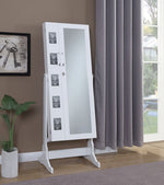 Booster White Wood Jewelry Armoire