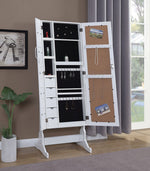 Booster White Wood Jewelry Armoire