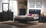 Briana Black Wood 5-Drawer Chest