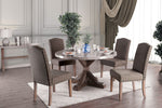 Bridgen Gray Genuine Marble/Wood Dining Table