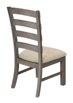 Bruna 2 Beige Linen Fabric/Wood Side Chairs