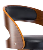 Brunella Black Faux Leather/Wood Counter Height Chair