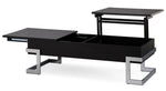 Calnan Black Wood/Chrome Metal Lift Top Coffee Table