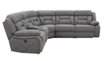 Camargue 4-Pc Grey Fabric Power Recliner Sectional Sofa