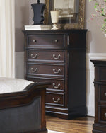 Cambridge Cappuccino Wood 5-Drawer Chest