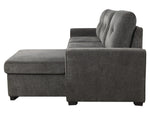 Carolina 2-Pc Reversible Sectional with Pull-Out Bed