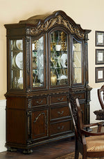 Catalonia Dark Cherry Wood Buffet with Hutch