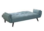 Caufield Turquoise Blue Woven Fabric Sofa Bed