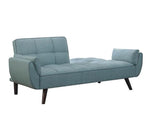 Caufield Turquoise Blue Woven Fabric Sofa Bed