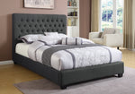 Chloe Charcoal Fabric Upholstered Queen Bed