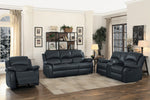 Clarkdale Black Manual Recliner Loveseat with Console