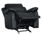 Clarkdale Black Vinyl Manual Recliner