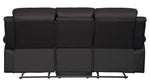 Clarkdale Dark Brown Vinyl Manual Recliner Sofa