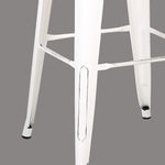 Clelia 2 Distressed White Metal Counter Height Stools