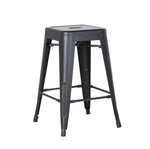 Clelia 2 Matte Black Metal Counter Height Stools