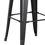 Clelia 2 Matte Black Metal Counter Height Stools