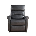 Colby Jordan Charcoal Leather Gel Manual Recliner