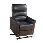 Colby Jordan Charcoal Leather Gel Manual Recliner