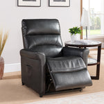 Colby Jordan Charcoal Leather Gel Manual Recliner