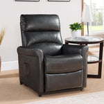 Colby Jordan Charcoal Leather Gel Manual Recliner