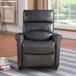 Colby Jordan Charcoal Leather Gel Manual Recliner