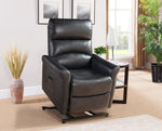 Colby Jordan Charcoal Leather Gel Manual Recliner