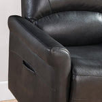 Colby Jordan Charcoal Leather Gel Manual Recliner