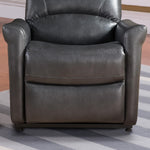 Colby Jordan Charcoal Leather Gel Manual Recliner