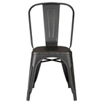 Cole 2 Distressed Black Metal Side Chairs