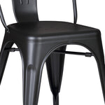 Cole 2 Matte Black Metal Side Chairs