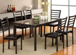 Colman Black Dining Table with Faux Marble Top