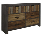 Cooper Multi-Tone Wire Brushed Finishes Wood Dresser