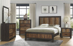 Cooper Multi-Tone Wire Brushed Finishes Wood Full Bed