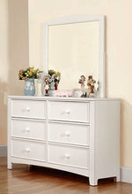 Omnus White Wood Dresser with Mirror