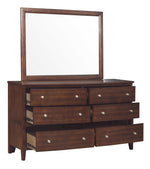 Cotterill 4-Pc Dark Cherry Wood/Black Queen Bedroom Set