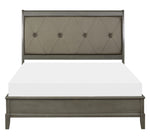 Cotterill 4-Pc Gray Wood/Faux Leather Queen Bedroom Set