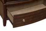 Cotterill Dark Cherry Wood 5-Drawer Chest