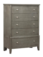 Cotterill Gray Wood 5-Drawer Chest